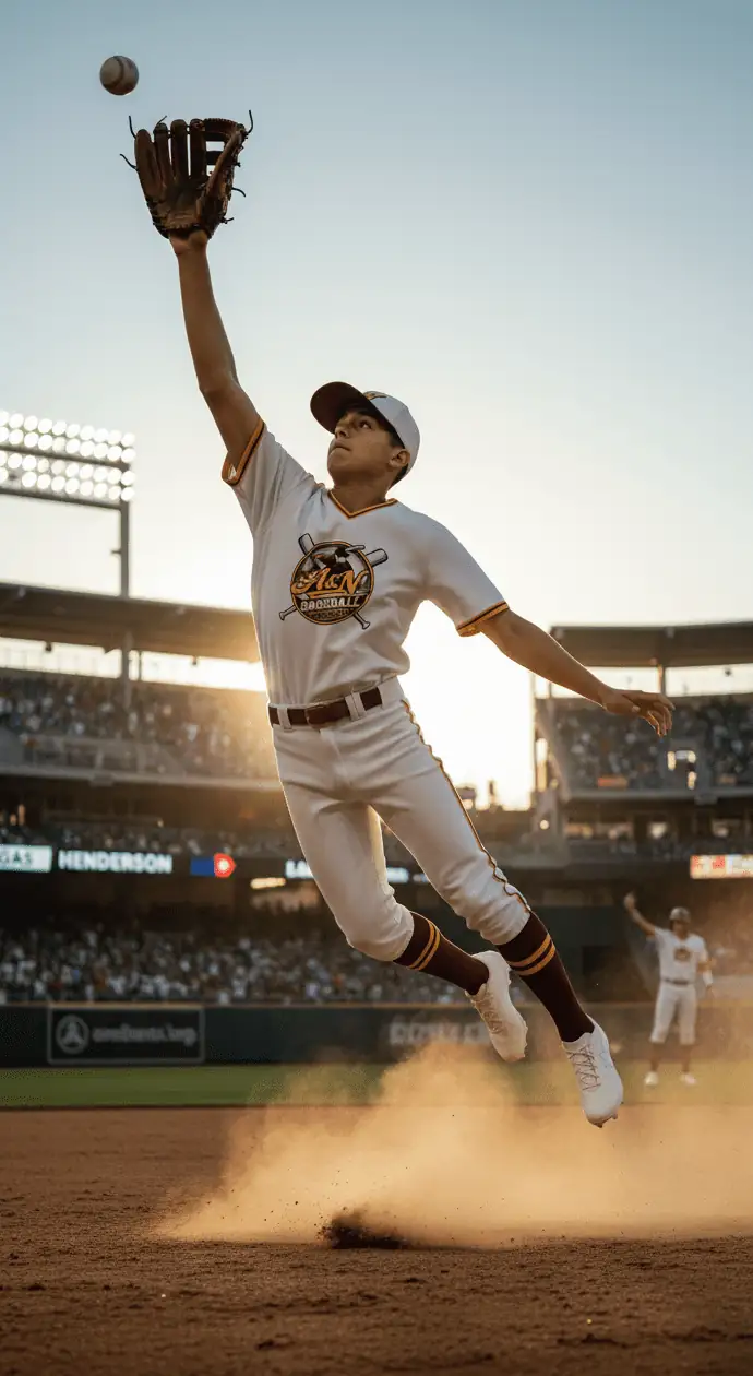 Children's baseball club. Youth baseball player in action on the field during a game